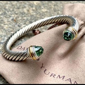 David Yurman 7mm 14k Gold Sterling Silver Bracelet